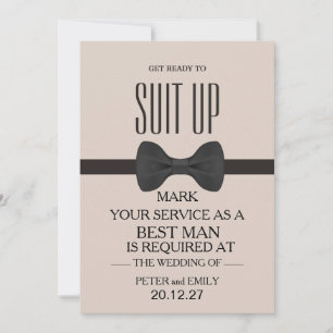 Invitation Votre service comme meilleur homme