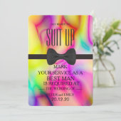 Invitation Votre service comme meilleur homme (Debout devant)