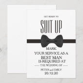 Invitation Votre service comme meilleur homme (Devant / Derrière)