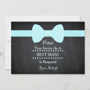 Invitation Votre service en tant que Best Man Black Chalkboar
