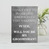 Invitation Votre service en tant que demande de Groomsman (Debout devant)