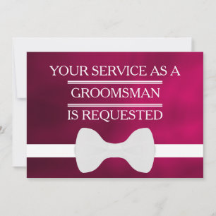Invitation Votre service en tant que demande de Groomsman