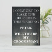 Invitation Votre service en tant que demande de Groomsman (Debout devant)