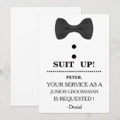 Invitation Votre service en tant que demande de Groomsman (Devant / Derrière)