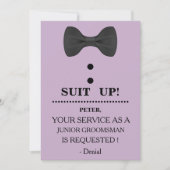 Invitation Votre service en tant que demande de Groomsman (Devant)