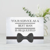 Invitation Votre service en tant que demande Groomsman Best M (Debout devant)