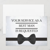 Invitation Votre service en tant que demande Groomsman Best M (Devant / Derrière)