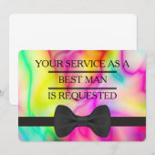 Invitation Votre service en tant que demande Groomsman Best M (Devant / Derrière)