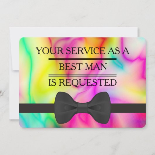 Invitation Votre service en tant que demande Groomsman Best M (Devant)