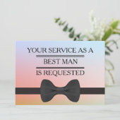 Invitation Votre service en tant que demande Groomsman Best M (Debout devant)