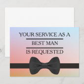 Invitation Votre service en tant que demande Groomsman Best M (Devant / Derrière)