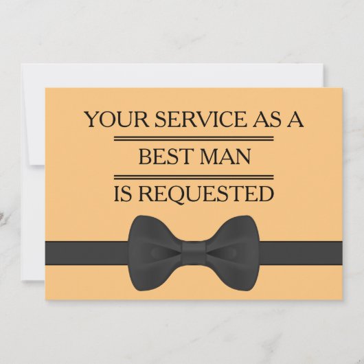 Invitation Votre service en tant que demande Groomsman Best M (Devant)