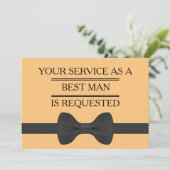 Invitation Votre service en tant que demande Groomsman Best M (Debout devant)
