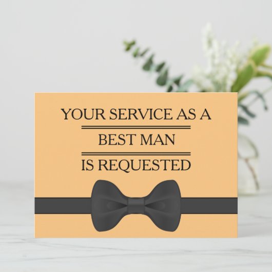 Invitation Votre service en tant que demande Groomsman Best M (Debout devant)