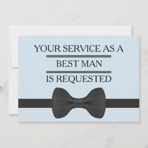 Invitation Votre service en tant que demande Groomsman Best M