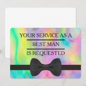 Invitation Votre service en tant que demande Groomsman Best M (Devant / Derrière)