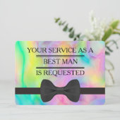 Invitation Votre service en tant que demande Groomsman Best M (Debout devant)
