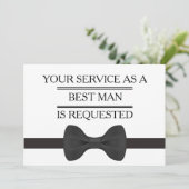 Invitation Votre service en tant que demande Groomsman Best M (Debout devant)