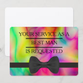 Invitation Votre service en tant que demande Groomsman Best M (Devant / Derrière)