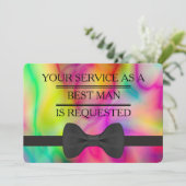 Invitation Votre service en tant que demande Groomsman Best M (Debout devant)