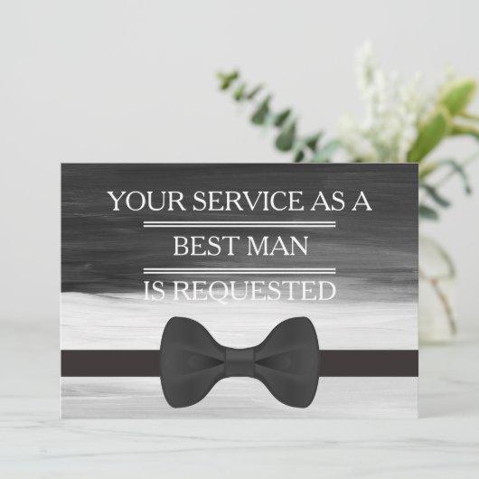 Invitation Votre service en tant que Groomsman Best Man Reque (Debout devant)