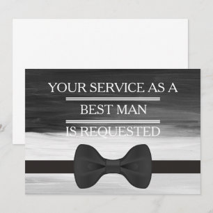 Invitation Votre service en tant que Groomsman Best Man Reque