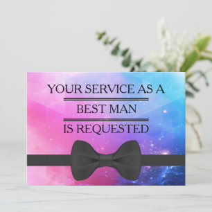 Invitation Votre service en tant que Groomsman Best Man Reque