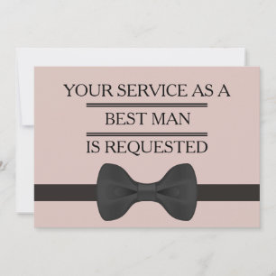 Invitation Votre service en tant que Groomsman Best Man Reque