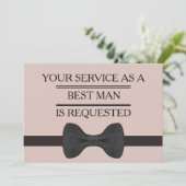 Invitation Votre service en tant que Groomsman Best Man Reque (Debout devant)