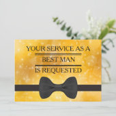 Invitation Votre service en tant que Groomsman Best Man Reque (Debout devant)