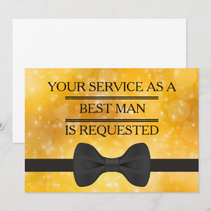 Invitation Votre service en tant que Groomsman Best Man Reque
