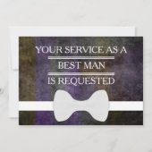 Invitation Votre service en tant que Groomsman Best Man Reque (Devant)