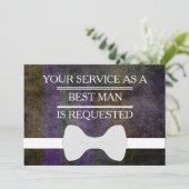 Invitation Votre service en tant que Groomsman Best Man Reque (Debout devant)
