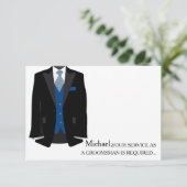 Invitation Votre Service En Tant Que Groomsman Requis Personn (Debout devant)