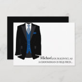Invitation Votre Service En Tant Que Groomsman Requis Personn (Devant / Derrière)