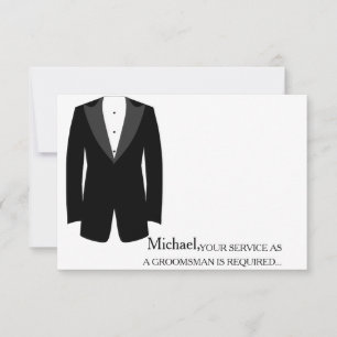 Invitation Votre Service En Tant Que Groomsman Requis Personn