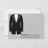 Invitation Votre Service En Tant Que Groomsman Requis Personn (Devant)