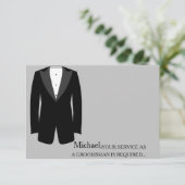 Invitation Votre Service En Tant Que Groomsman Requis Personn (Debout devant)