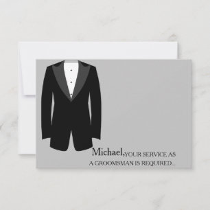 Invitation Votre Service En Tant Que Groomsman Requis Personn