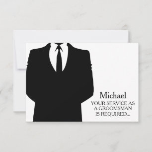 Invitation Votre Service En Tant Que Groomsman Requis Personn