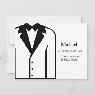 Invitation Votre Service En Tant Que Groomsman Requis Personn