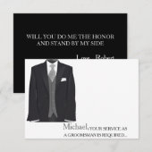 Invitation Votre Service En Tant Que Groomsman Requis Personn (Devant / Derrière)