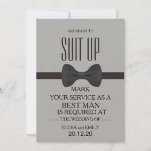 Invitation Votre service en tant que meilleur homme