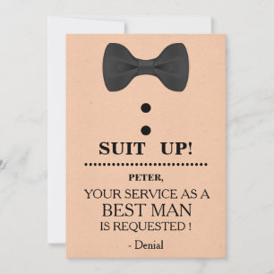 Invitation Votre service en tant que témoin de mariage demand