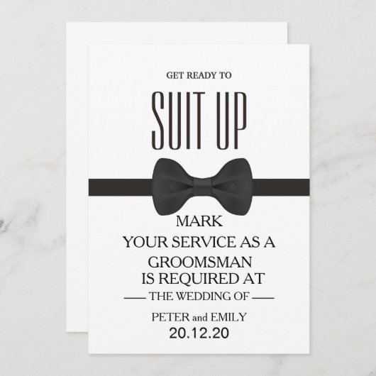 Invitation Votre service en tant qu'entreprise (Devant / Derrière)