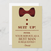 Invitation Votre service en tant qu'homme (Devant / Derrière)