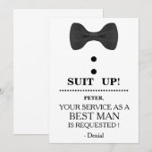 Invitation Votre service en tant qu'homme (Devant / Derrière)