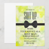 Invitation Votre service en tant qu'invitation Best Man (Devant / Derrière)