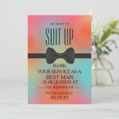 Invitation Votre service en tant qu'invitation Best Man (Debout devant)