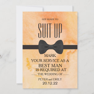 Invitation Votre service en tant qu'invitation Best Man